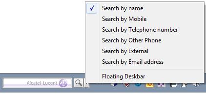 4 Extended search You can extend the contacts search using attributes (department, job title, etc.). These extended attributes are defined by the system administrator (up to 5 items).
