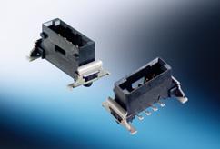 Vertical Male Type P The male connector with 1.27 mm pitch is available with SMT terminals.