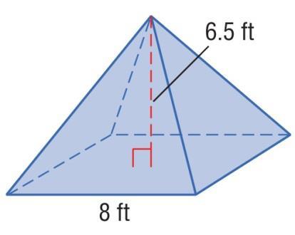 The model is a square pyramid with a base
