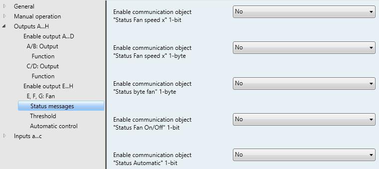3.2.3.9 Parameter window Status messages (Multi-level) This is the parameter window where status messages are defined.