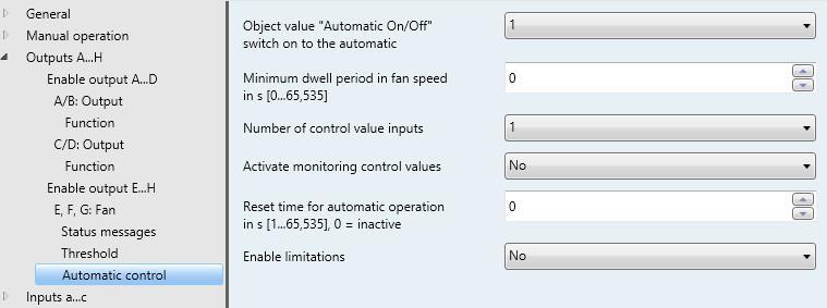 3.2.3.11 Parameter window Automatic control (Multi-level) This parameter window is visible if the option Yes has been selected with the parameter Enable automatic operation in Parameter window E, F,