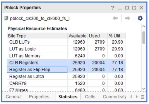 Lab 2: Using Report QoR Suggestions Figure 48: Utilization Section You can see that there is an overutilized pblock.