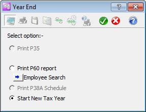 Backup 101. Take a backup and name it Tax Year 2014_15 Pre Year End It is important to ensure you have a backup before starting the new year in case anything should go wrong and you need to restore.