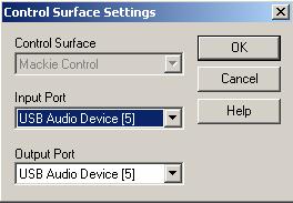1 Enabling MIDI devices in SONAR Click SONAR Options > MIDI Devices and the MIDI devices window opens. Select USB audio device for Inputs and Outputs and select USB devices [5]&[6].