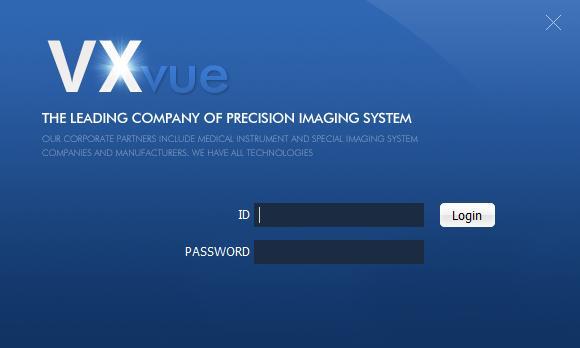 1. Introduction 1.1 Getting Started The following login dialog will be displayed when you run VXue.exe. To log in to VXvue, you need to enter registered ID and password. Figure 1.