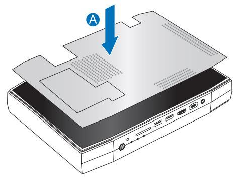 2 card into the connector (D). 5. Secure the card to the standoff with the small silver screw (E).