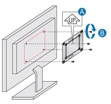 Attaching and Using the VESA Bracket (Optional) Follow these instructions to attach and use the VESA mount bracket: 1.