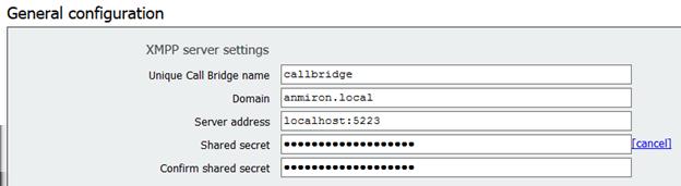 Domain Server address Shared secret Select Submit Enter the domain name, for example anmiron.