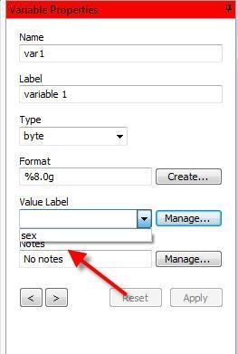 Value Labels -Your new value label will appear in the Manage Value Labels window.