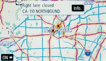 Displayed traf c information can help your drive by providing freeway traf c and incident information in nearly