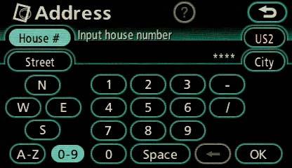 DESTINATION INPUT BY ADDRESS 1 Press the DEST panel button followed by and move to 3.