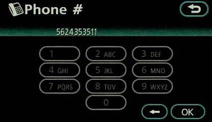 Input the area code and telephone number using the number keys followed by the icon.