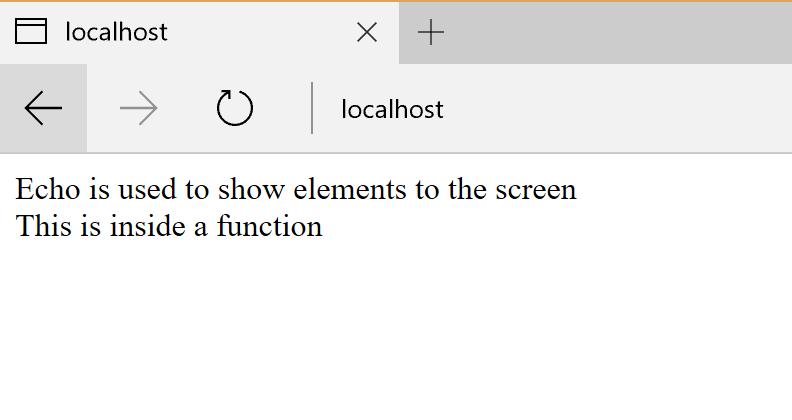 Test in Chrome (dragged as a local file) As can be seen, chrome will not display anything, whereas using localhost