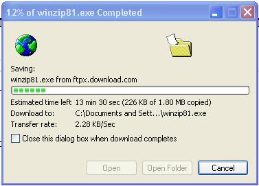 com browser window Double click the [WinZip] set up icon on the Windows Desktop o To begin installing