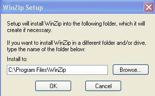 setup screen, click [OK] o To accept the place that the software will be saved to (in the example it