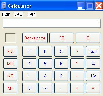 Exercise 17 Using the Calculator A Calculator programme is included with Windows software.
