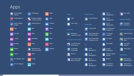 60. All Apps Windows 8 has replaced the All Programs feature in the Start Button in previous versions, with Apps.