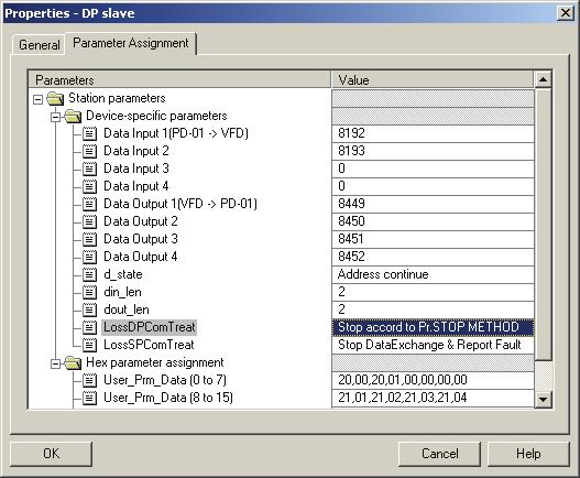 Chapter 6 Parameters Setting in GSD file CME-PD01 Data Output 4 = 0x2103; dout_len = 0x0003; The MODBUS address in Data Output 1~Data Output 4 is continuous, so you can set the d_state to 1, then
