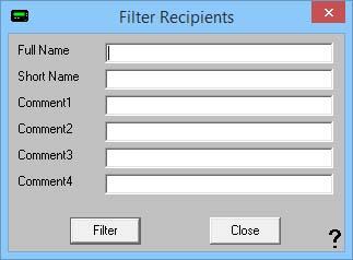 PageGate GUI Client 11 To return to the full list, leave all the filter fields blank, or click on the 'Clear' button next to the recipient list Setting 1.3.2.