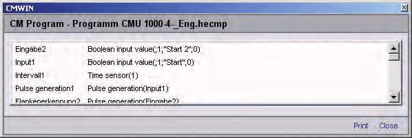 During subsequent operation, this user program