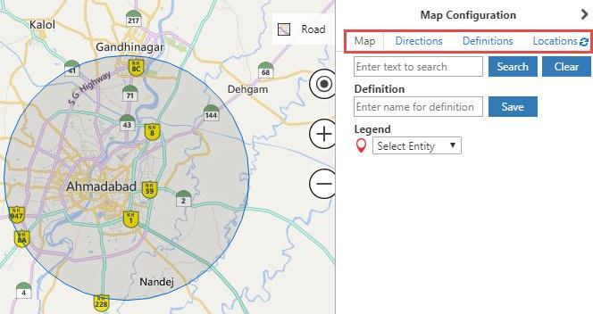 You will have four options to open/view records in maps.