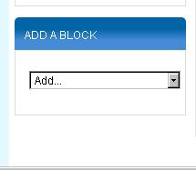Adding and removing blocks (beware docking) The blocks which appear at either side of the