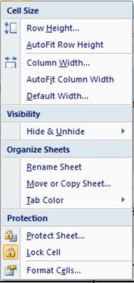 Delete a row: by choosing the delete option you can delete marked unwanted rows from worksheet.