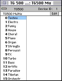 CH 5: MULTIS To edit a TG500 Multi: Open a Bank of Multis.