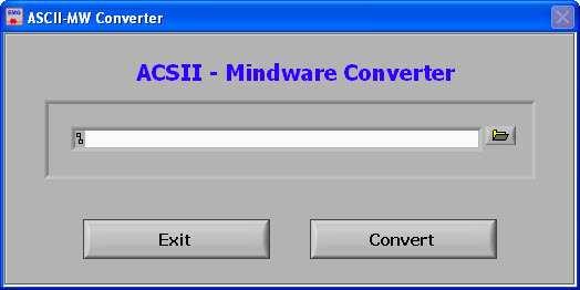 Appendix A: ASCII-MW Converter The ASCII-MW Converter allows the conversion of any text file containing data in tab-delimited columns to the.