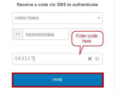 2. Enter the phone number and click on the Send Code button. 3. A code will be sent to your phone.