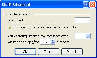 16 33. Click the Advanced... button. Result: The "SMTP Advanced" dialog opens. 34.