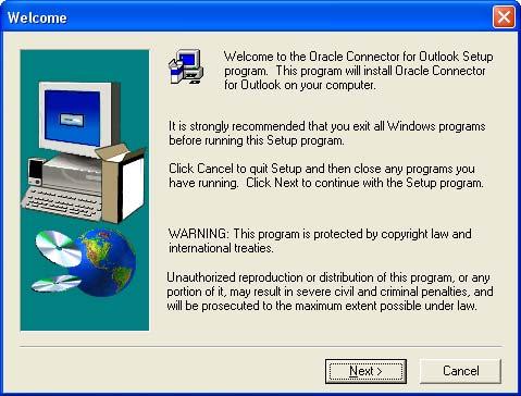 Run the Oracle Connector for Outlook installer.