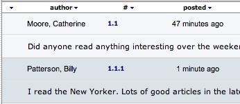 Chapter 6: Discussion Boards After posting a response, you can edit it by clicking the edit link. To delete your response, click the delete link.