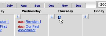Chapter 6: Class Calendar 7 Class Calendar The class calendar keeps track of important dates for your class assignments.