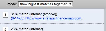 If you would like to see an exhaustive list of sources, you can switch to the show matches one at a time mode 1.