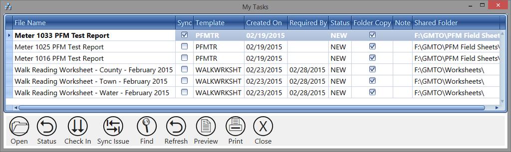 Sync Issue What is a Synchronization Issue A Synchronization Issue arises when there GMTO detects a difference between a Task file in the My Tasks list and the same file on the Active tasks list.