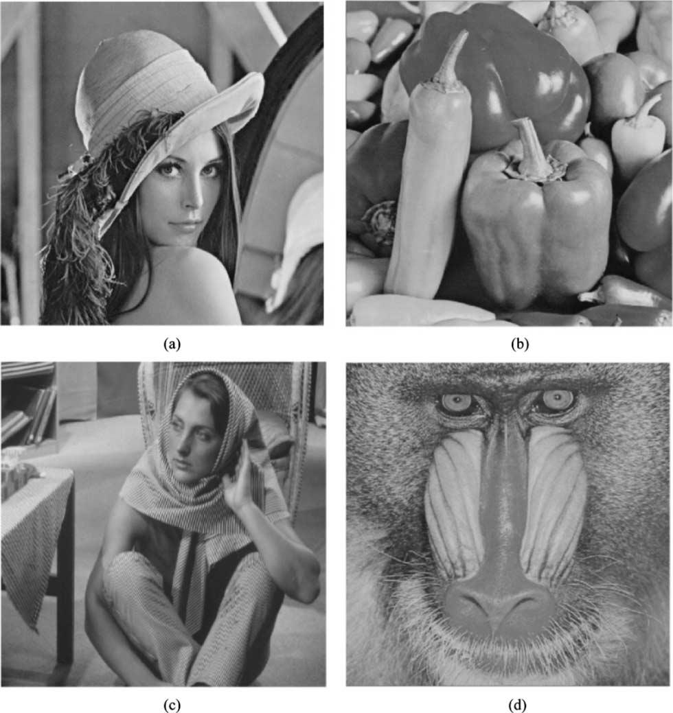456 IEEE TRANSACTIONS ON CIRCUITS AND SYSTEMS FOR VIDEO TECHNOLOGY, VOL. 14, NO. 4, APRIL 2004 Fig. 8. Four original images of size 512 by 512: (a) Lena, (b) Peppers, (c) Barbara, and (d) Baboon.