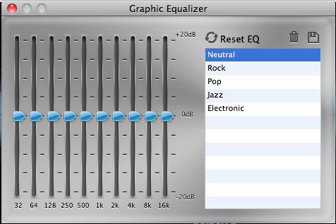 EQ If the EQ option is not visible, first open up the Settings by clicking the bottom Right of the window. at the Use the button on the lower left to open up the EQ window.