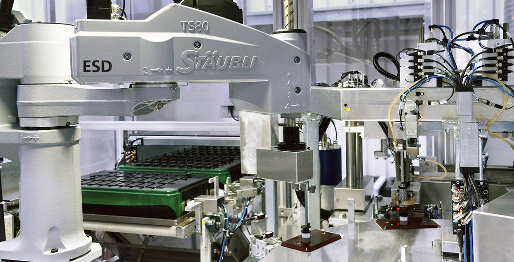 Stäubli robot arms Multiple user connection option Electrical, pneumatic, i/o connections Precise trajectory performance Increased part quality