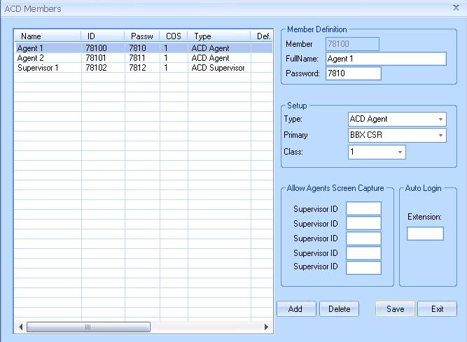 Create an entry for each agent user from Section 5.7, and for each supervisor user from Section 5.8, as shown in screen below. Enter the desired FullName.