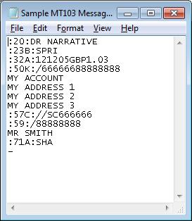 Appendix A Sample File screen shot Example of a carriage return Please note: If you start a file with a