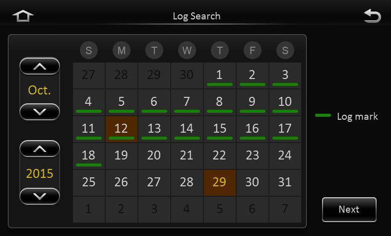 2.3. LOG SEARCH In the log search interface, it records and displays all alarm events and login operation log.
