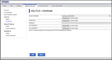 4. Select the CSR setting options you want to use. 5. Click OK. You see a completion message. 6.