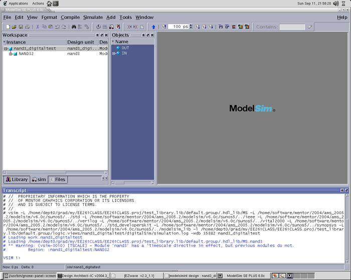 Figure 42 In ModelSim, in the Objects pane, right