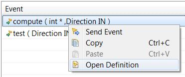 protocol event from the context menu The Trace view allows you to inspect which events that are sent