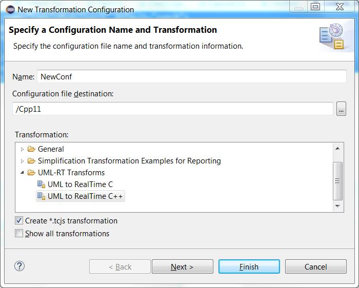 New File Format for Transformation Configurations The file extension *.