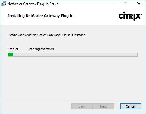 Click Finish to complete installation Session will