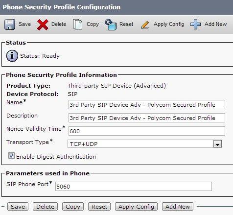 6. Click Save. In the status bar near the top of the page, Update Successful displays. Add a System User for TCP/Unsecure Registration Create a CUCM system user for each Polycom endpoint.