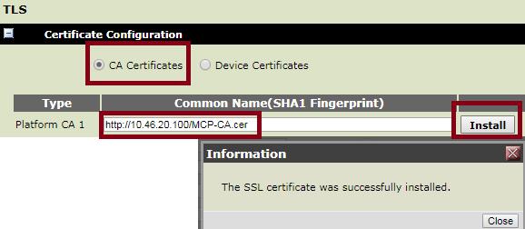 Country Code State 5. Fill in the other fields as appropriate for your deployment and click Generate.