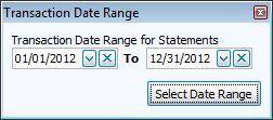 If you need to select a date range after entering the Print Statements screen, click the Change Transaction Date Range button.